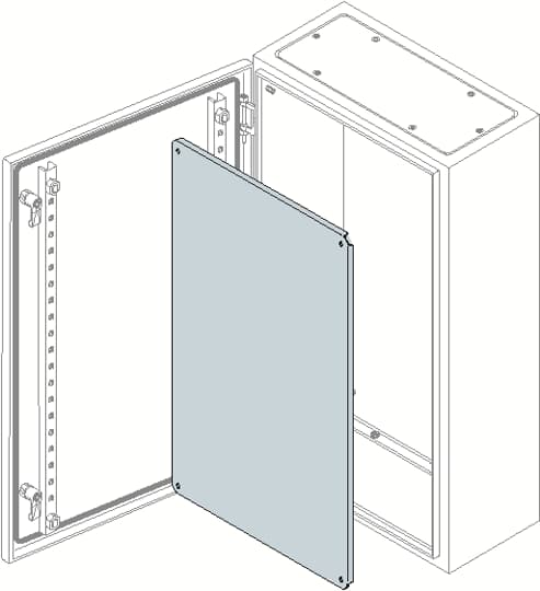 ABB SR/SRN Series Steel Back Plate, 500mm H, 300mm W, 500mm L for Use with Enclosure