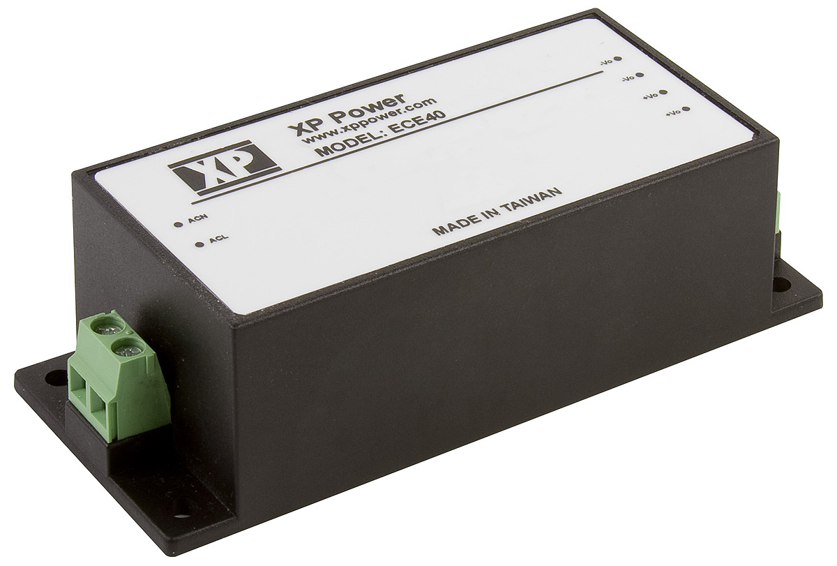 XP Power Switching Power Supply, ECE40US24-S, 24V dc, 1.67A, 40W, 1 Output, 120 → 370 V dc, 85 → 264 V ac