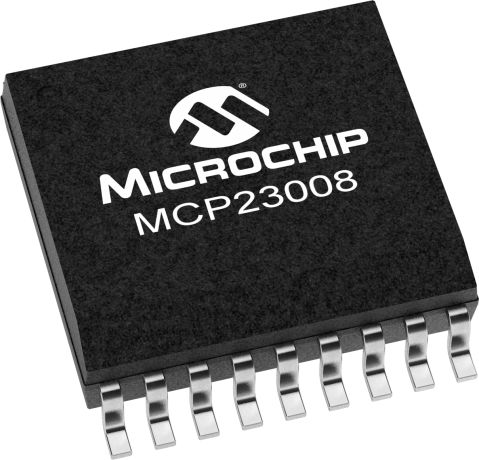Microchip 8-Channel I/O Expander I2C, Serial 20-Pin SSOP, MCP23008T-E/SS