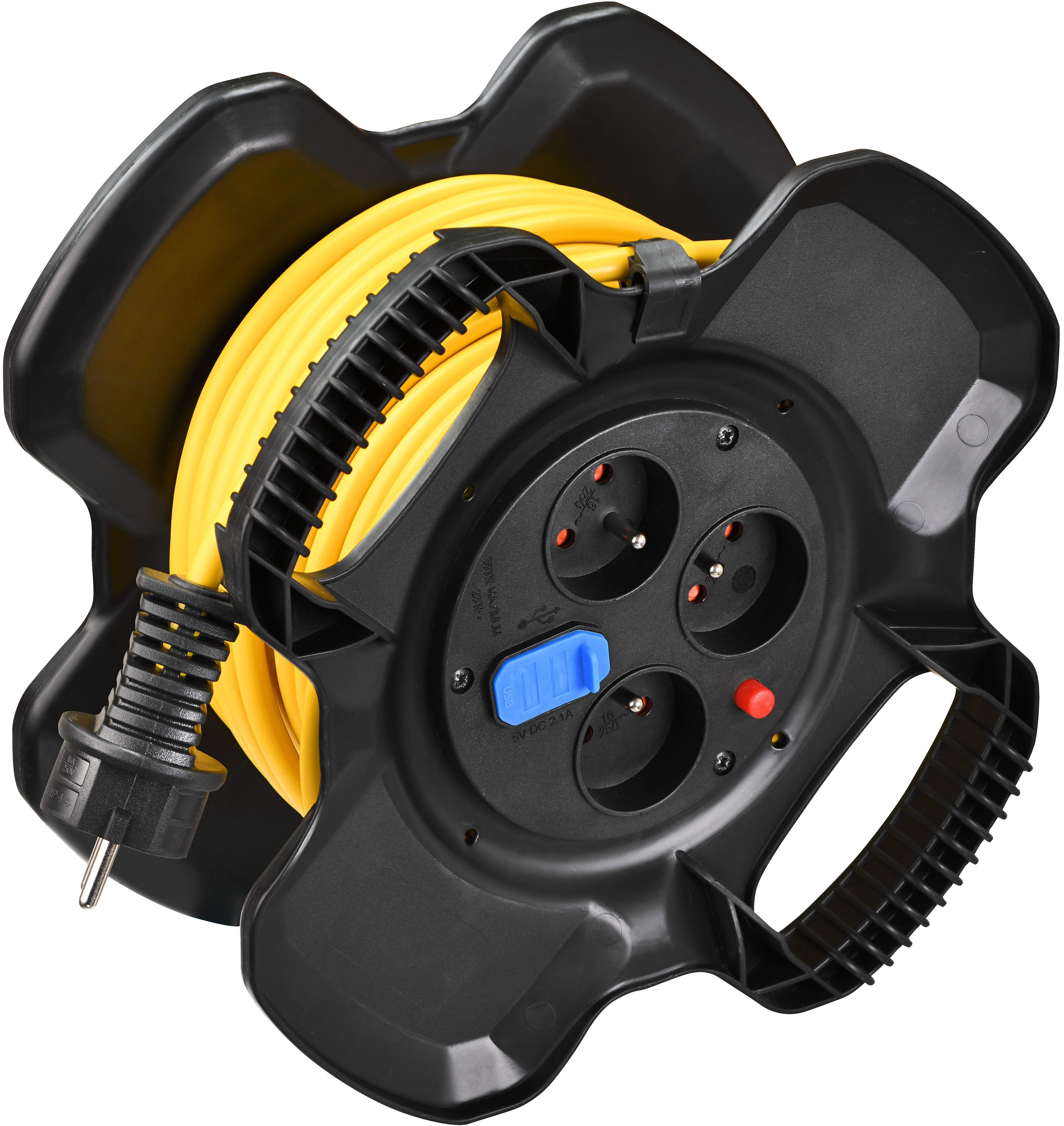 brennenstuhl 15m 3 Socket Type E - French Cable Reel Open Reel, 230 V, IP20
