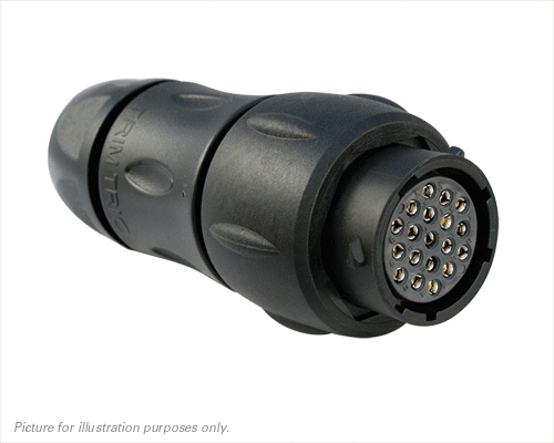Souriau Sunbank by Eaton Circular Connector, 19 Contacts, In-Line, Standard Connector, Plug, Female, IP68, IP69K, UTS