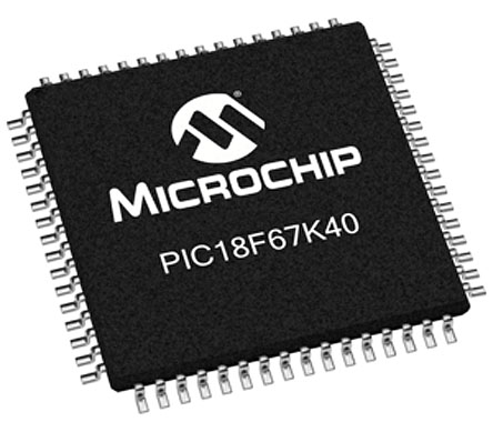 Microchip PIC18F67K40-E/PT, 8 bit PIC, PIC18F67K40 Microcontroller, 64 MHz, 128kB FLASH, 64-Pin TQFP