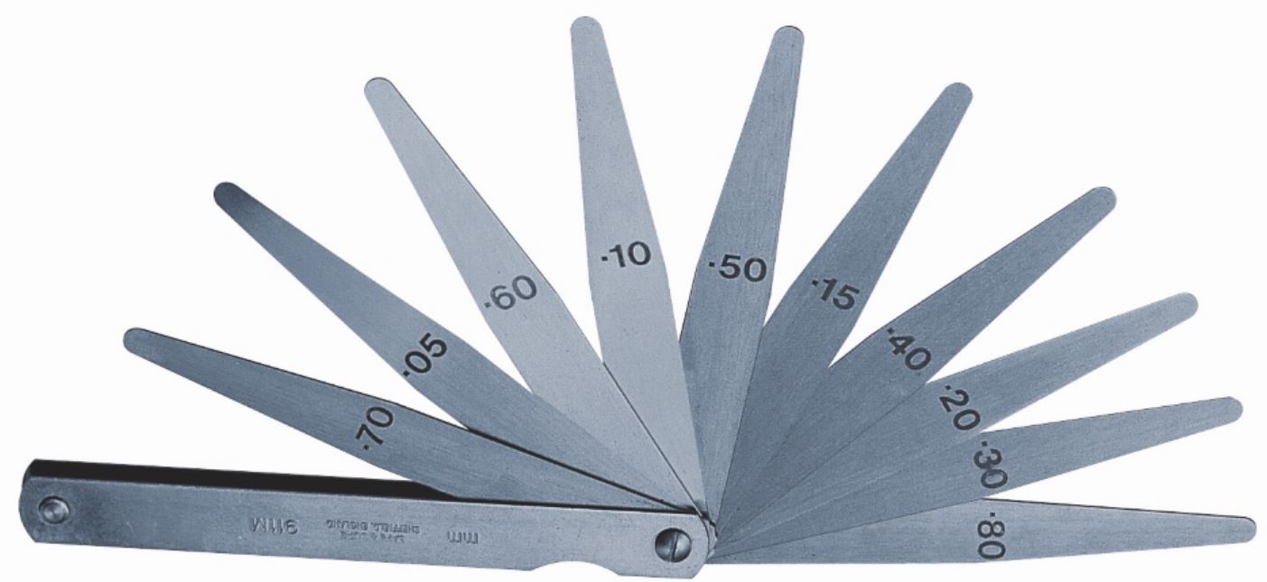 Moore & Wright 399M-20-A Hardened Steel Feeler Gauge, 20 Blades