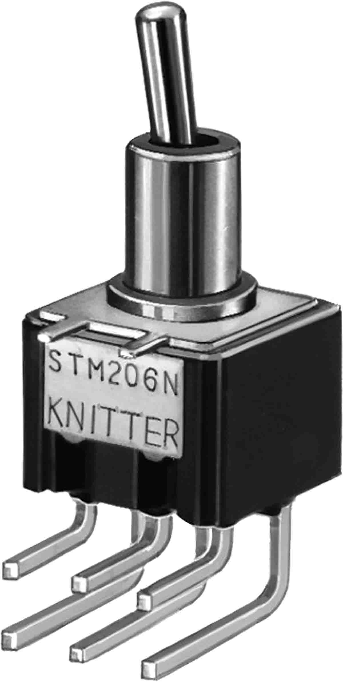 KNITTER-SWITCH Toggle Switch, PCB Mount, On-Off-On, DPDT, Through Hole Terminal