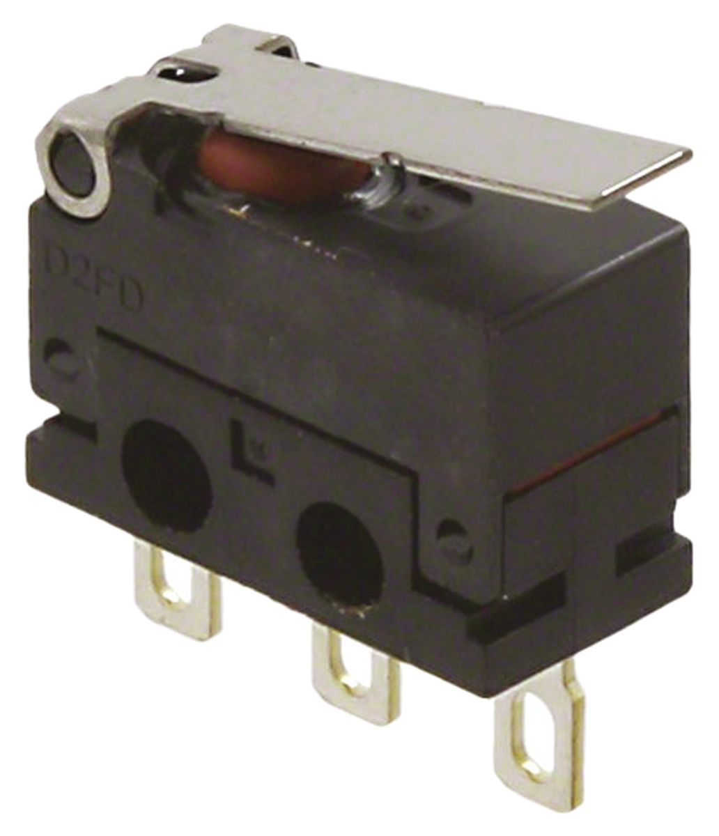 Omron Hinge Lever Micro Switch, Solder Lug Terminal, 2 A @ 30 V dc, SP-CO, IP6X