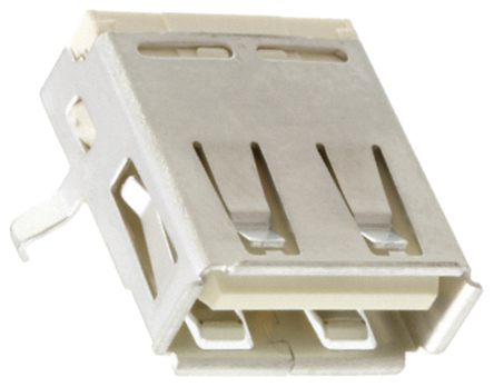 Molex Right Angle, Through Hole, Socket- Single Port Type A USB Connector