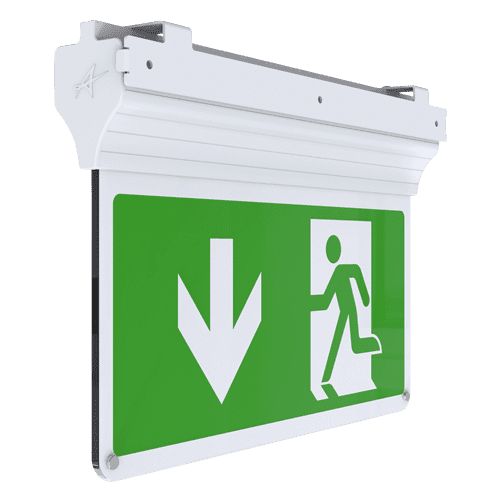 Ansell Lighting LED Emergency Exit Sign, Surface Mount, 3 W, Maintained, Non Maintained