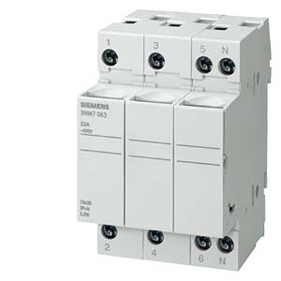 Siemens 20A Fuse Holder for 8 x 32mm Fuse, 3P+N, 400V