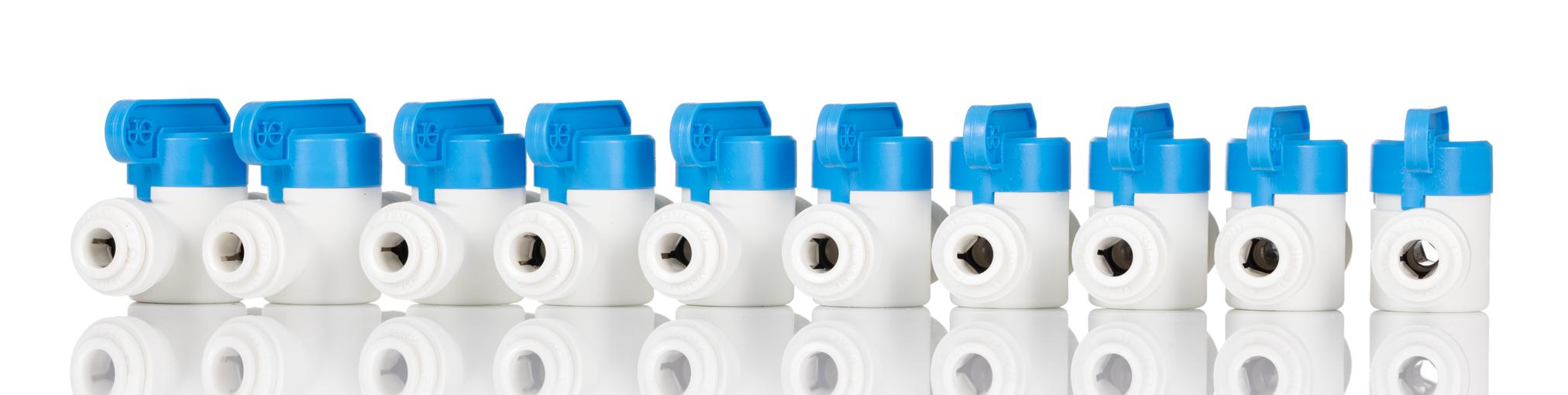 John Guest Plastic 2 Way, Ball Valve, Push Fitting