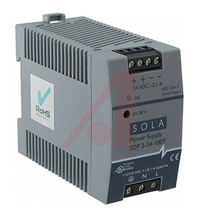 SolaHD SDP Switched Mode DIN Rail Power Supply, 85 → 264 V ac / 90 → 375V dc ac, dc Input, 24V dc dc