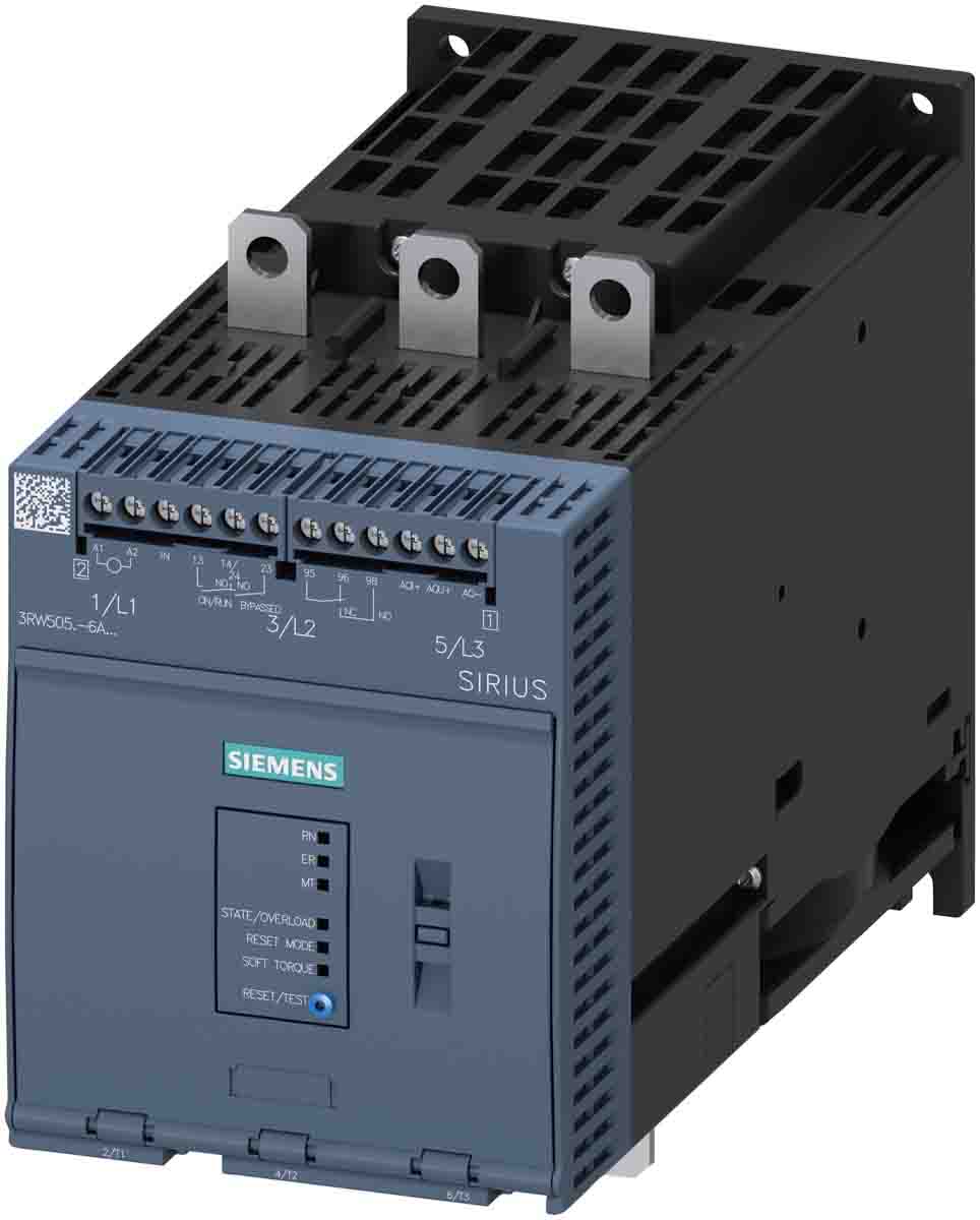 Siemens SIRIUS 3RW Soft Starter, , 110 kW, 200 → 480 V ac, 3 Phase