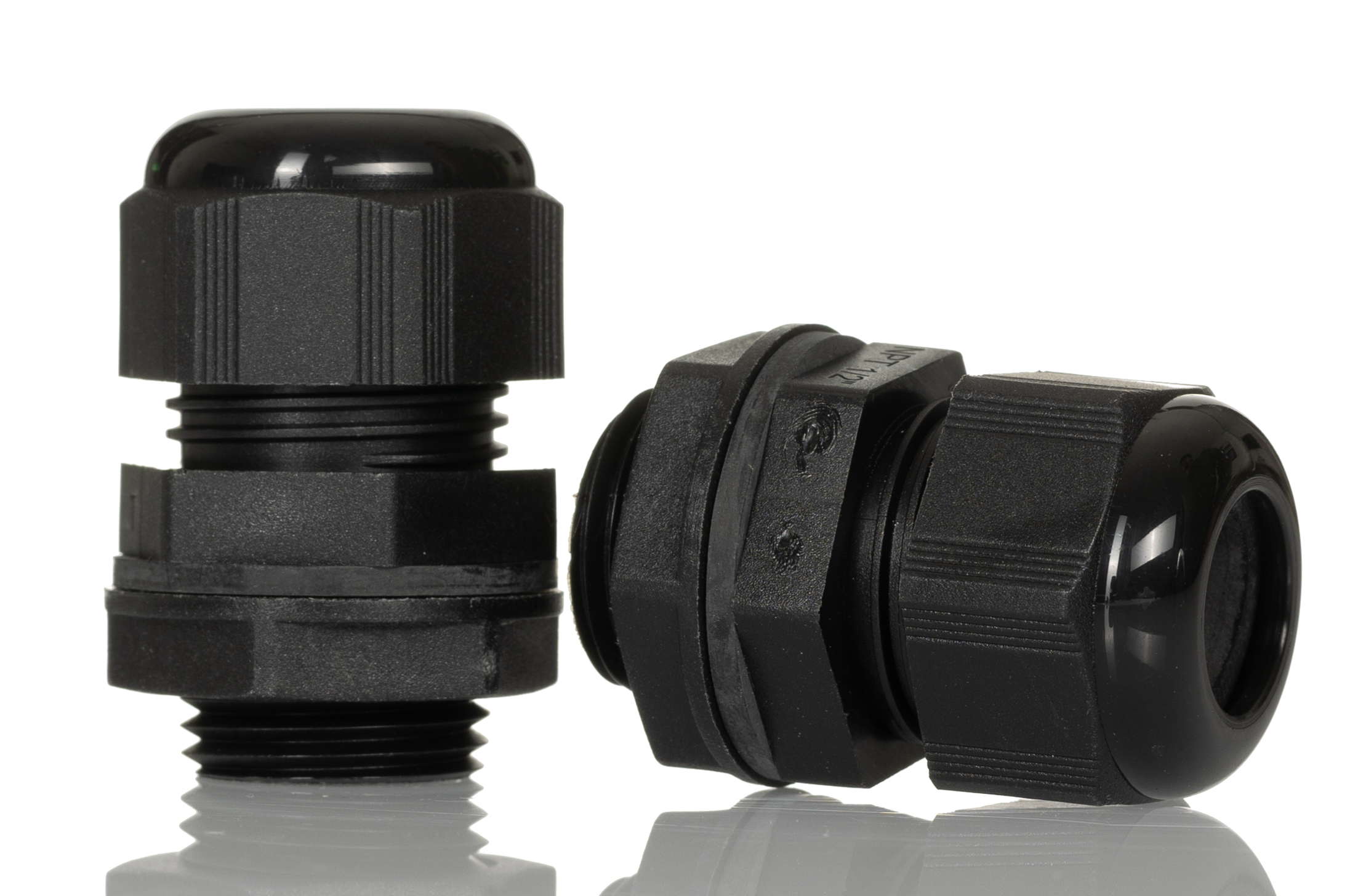 Alpha Wire FIT Wire Management Series Black PA 6 Cable Gland, NPT 1/2in Thread, 9mm min., 16mm max., IP66, IP68