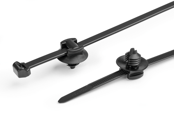 HellermannTyton Cable Tie, 200mm x 4.6 mm, Black Nylon, Pk-500