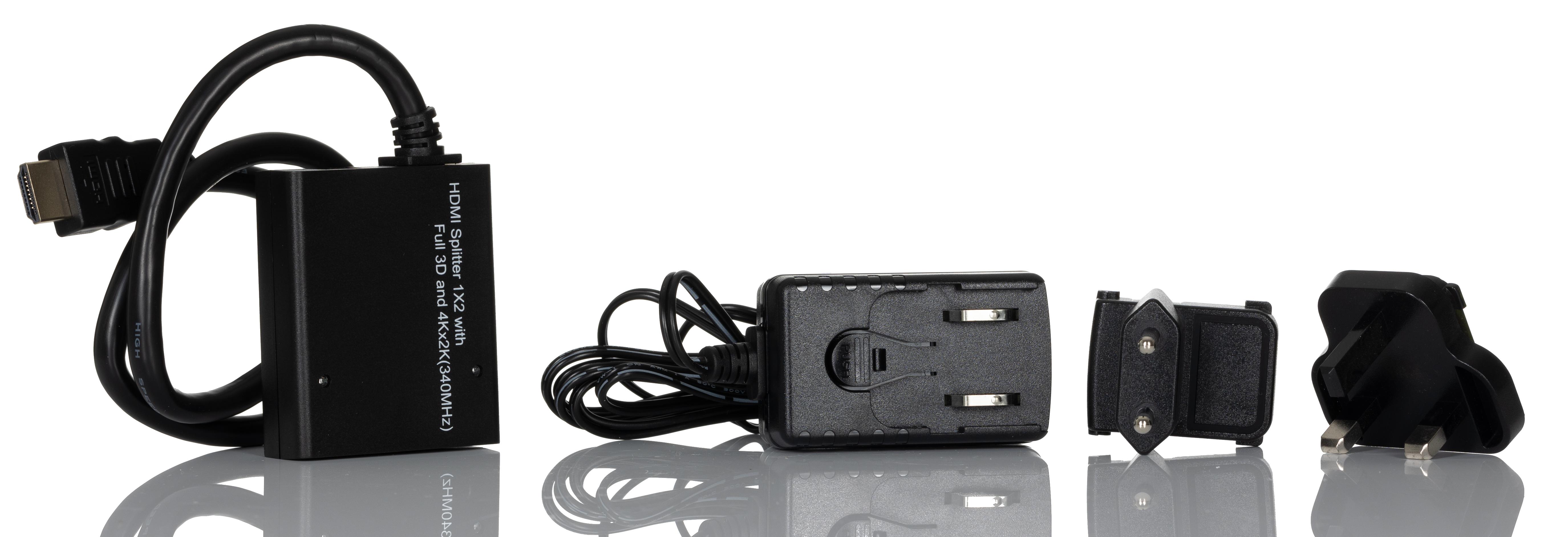 RS PRO 2 Port 1 Input 2 Output HDMI Splitter 4K x 2K