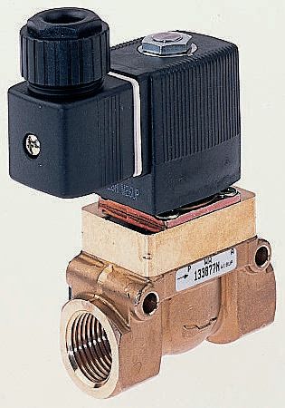Burkert Solenoid Valve 134592, 2 Port, NC, 110 V ac