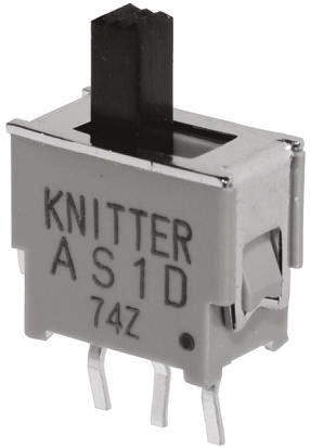 KNITTER-SWITCH PCB Slide Switch DPDT Latching 50 mA@ 48 V dc Slide