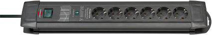 brennenstuhl 1.8m 6 Socket Type F - German Schuko Extension Lead, IP20