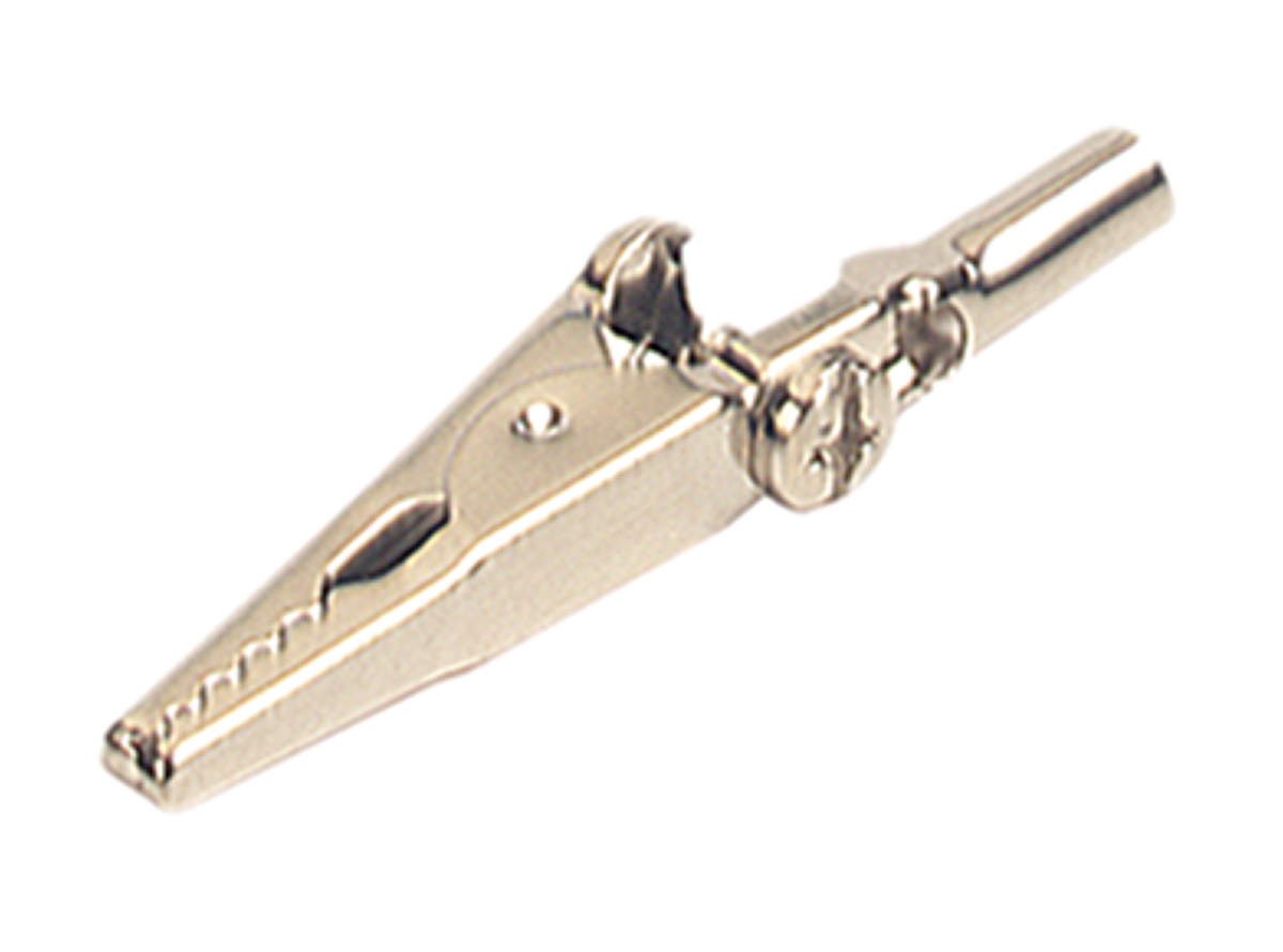 Hirschmann Test & Measurement Crocodile Clip 4 mm Connection, Nickel-Plated Steel Contact, 4A