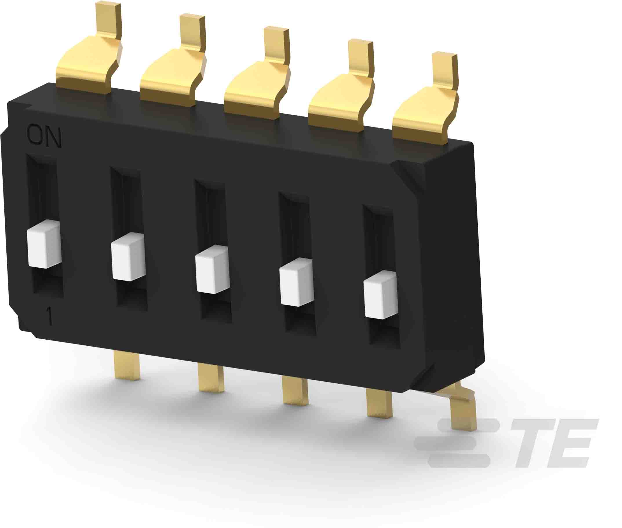 TE Connectivity 5 Way Surface Mount DIP Switch SPST, Raised Actuator