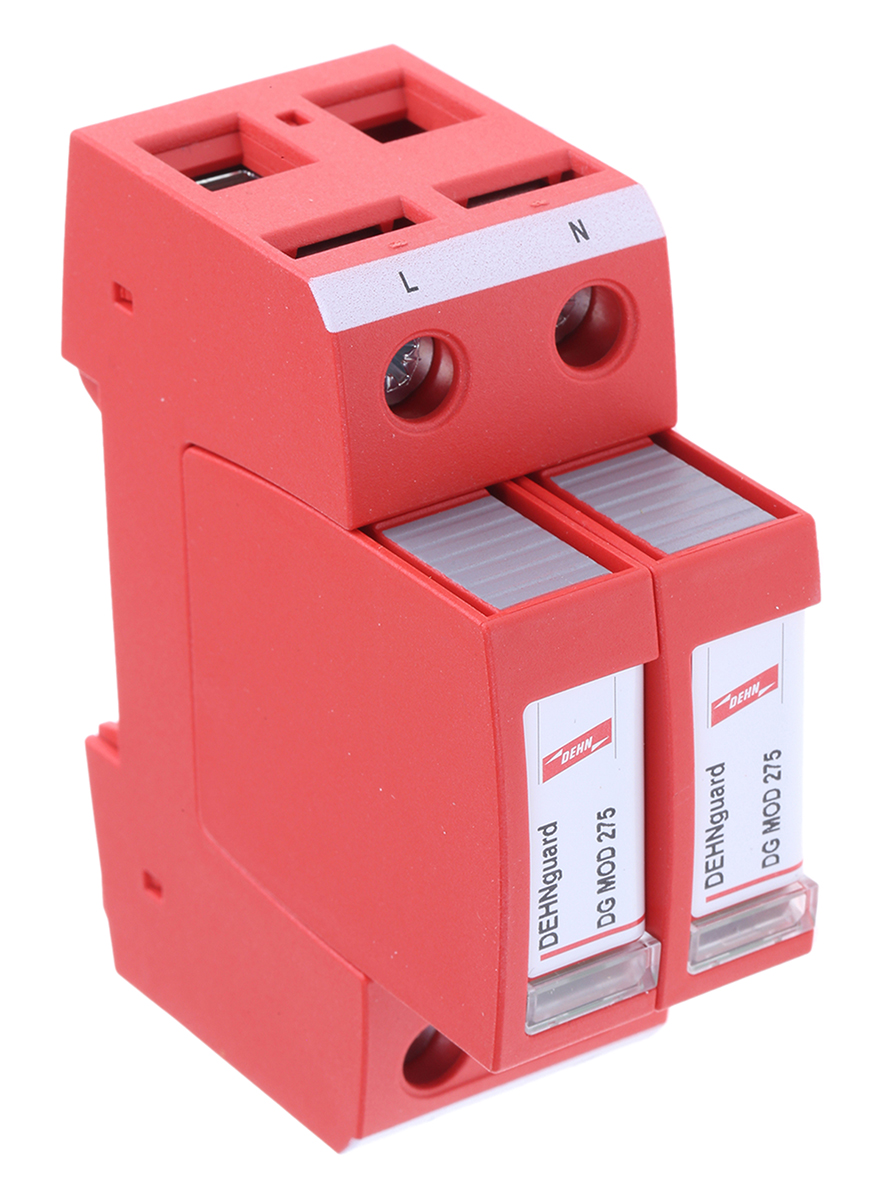 Dehn, DG Modular Surge Protector 275 V ac Maximum Voltage Rating 40kA Maximum Surge Current Type 2 Arrester