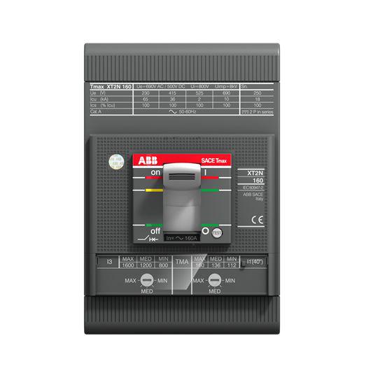 ABB, SACE Tmax XT MCCB Molded Case Circuit Breaker 3P 100A, Fixed Mount