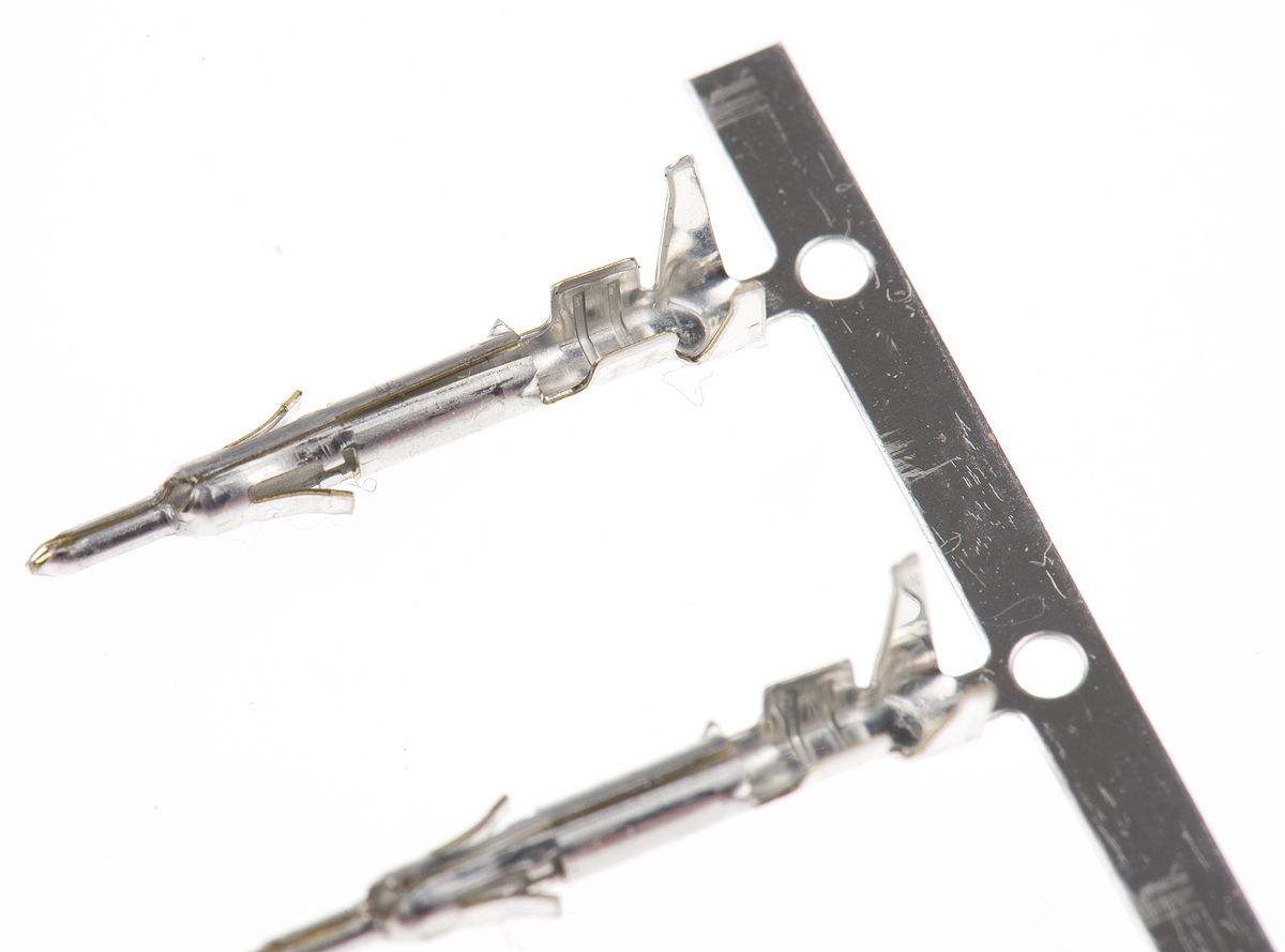 TE Connectivity Mini-Universal MATE-N-LOK Series Male Crimp Terminal, 22AWG Min, 18AWG Max