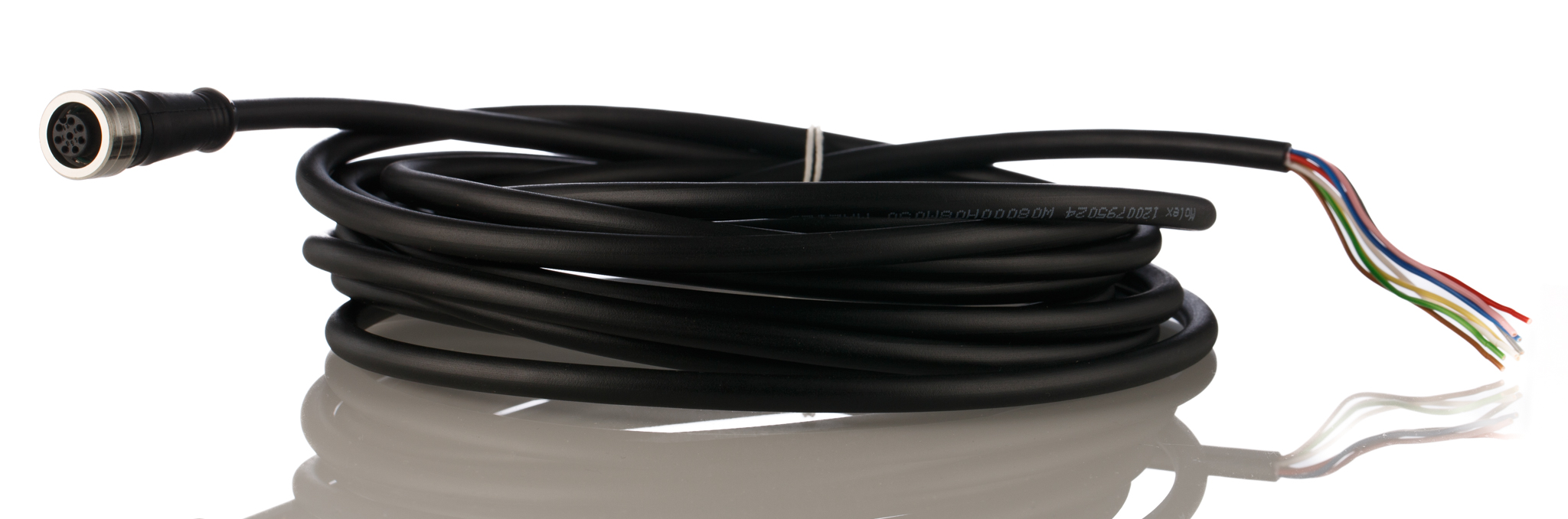 Brad from Molex Female 8 way M12 to 5 way Free End Sensor Actuator Cable, 5 m