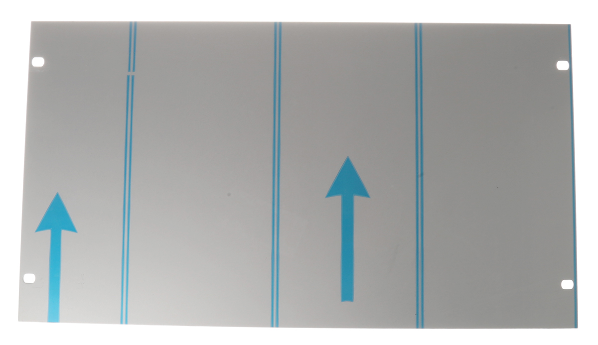 nVent SCHROFF Grey Aluminium Front Panel, 6U, 84HP, 483 x 177mm