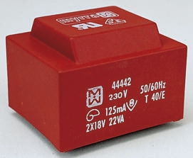 Myrra 24V ac 2 Output Through Hole PCB Transformer, 22VA