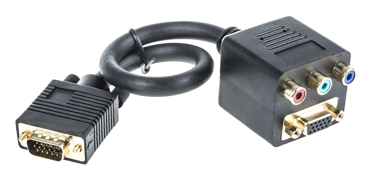 RS PRO AV Adapter, Male VGA to Female Phono, VGA