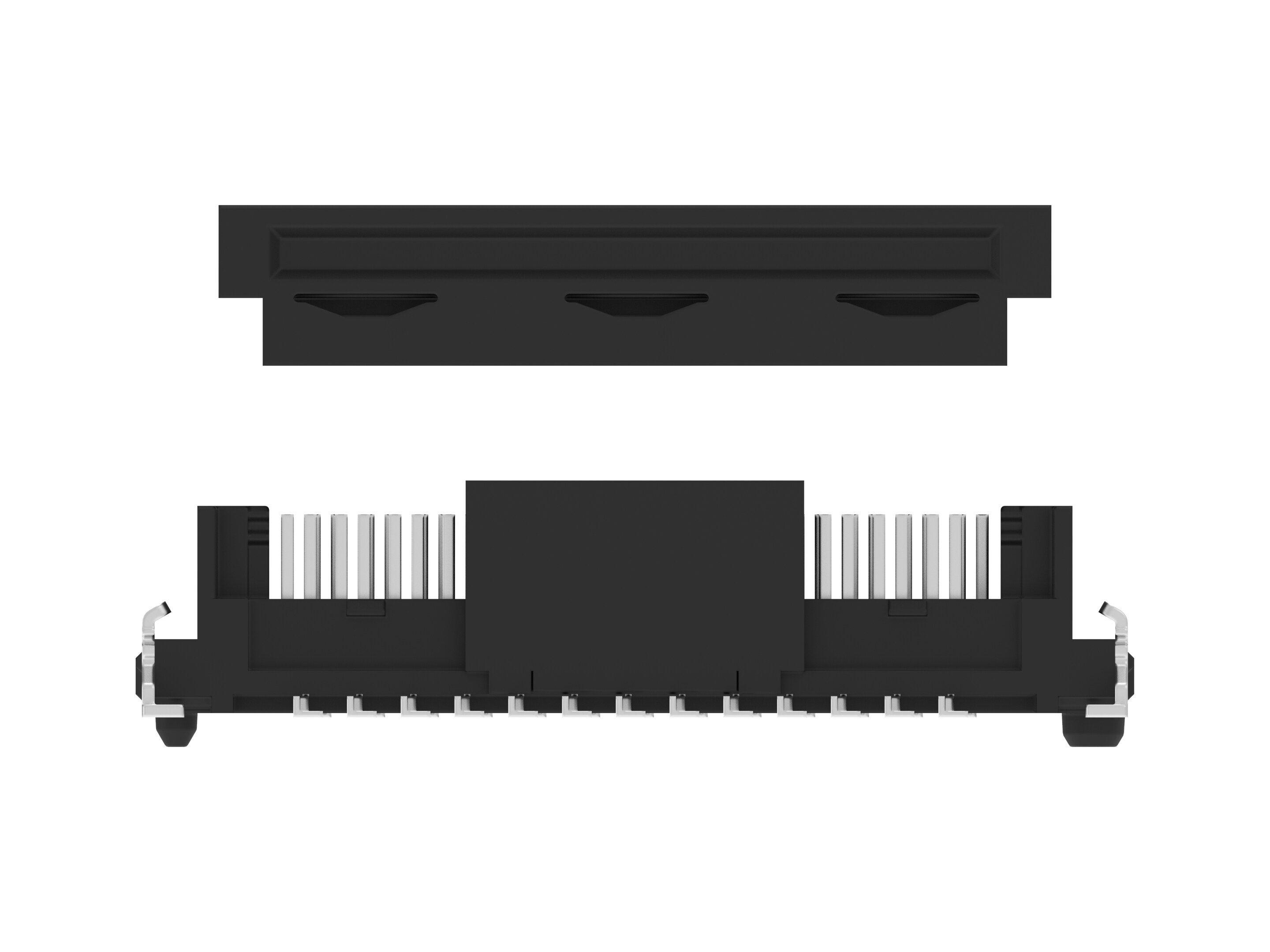 ERNI SMC Series Vertical Surface PCB Header, 26 Contact(s), 1.27 mm Pitch, 2 Row, Shrouded