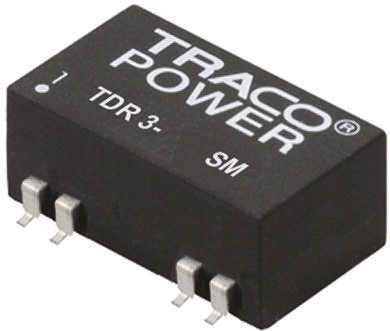 TRACOPOWER TDR 3SM DC-DC Converter, 15V dc/ 200mA Output, 18 → 36 V dc Input, 3W, Surface Mount, +85°C Max Temp