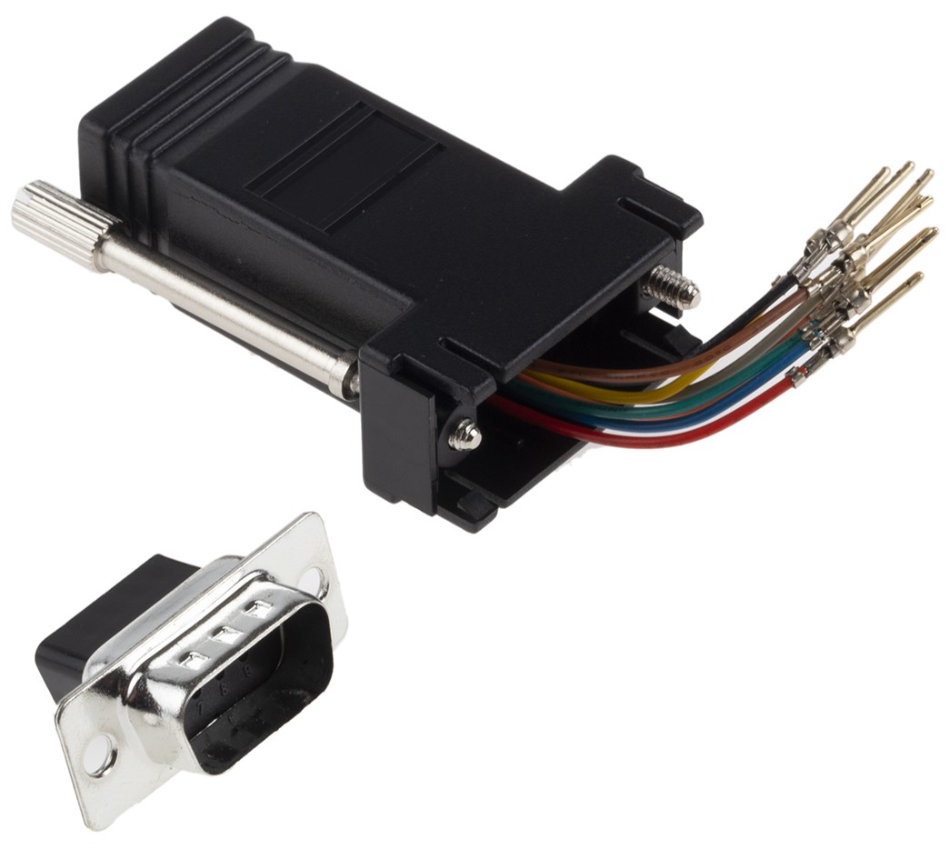 RS PRO D Sub Adapter Male 9 Way D-Sub to Female RJ45
