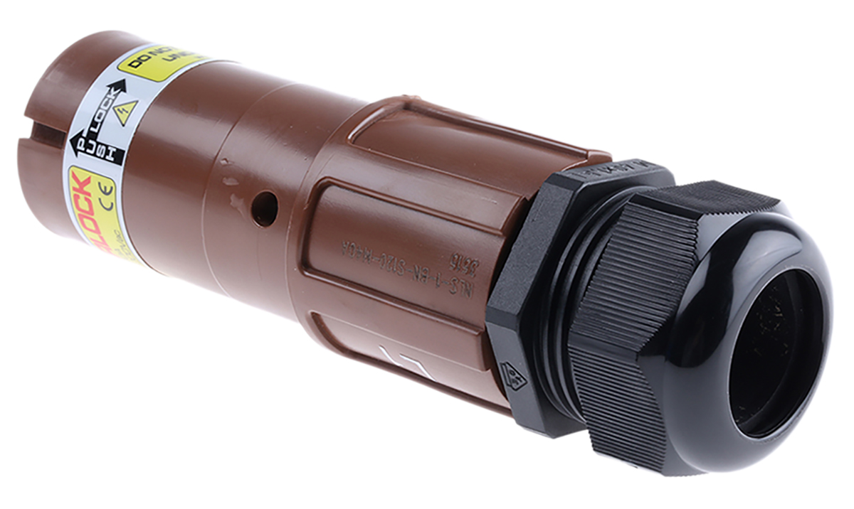 ITT Cannon, Veam Powerlock Brown Cable Mount Industrial Power Plug, Rated At 400A, 1.0 kV