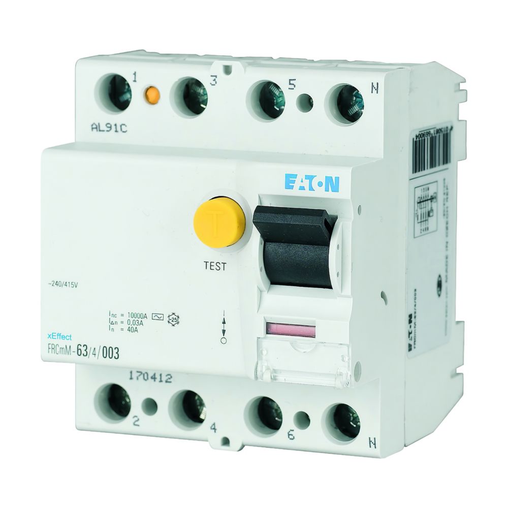 Eaton xE?ect - FRCmM-NA RCCB, 25A, 4 Pole, 30mA, Type A, 240/415V ac