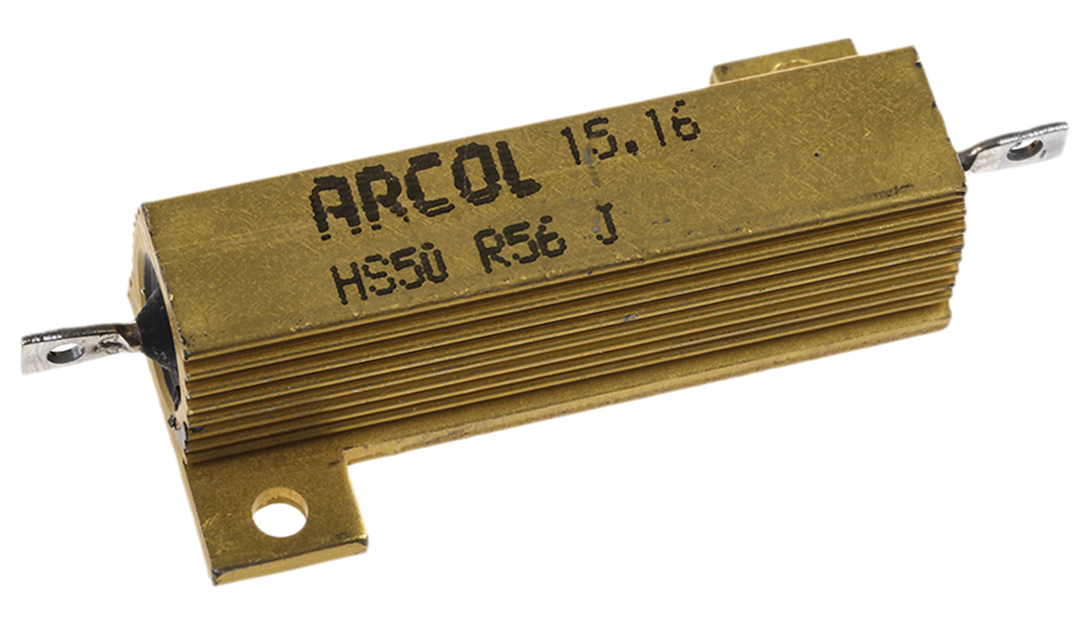 Arcol, 560mΩ 50W Wire Wound Chassis Mount Resistor HS50 R56 J ±5%