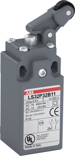 ABB Roller Lever Limit Switch, 1NO/1NC, IP65, Plastic Housing, 400V ac ac Max
