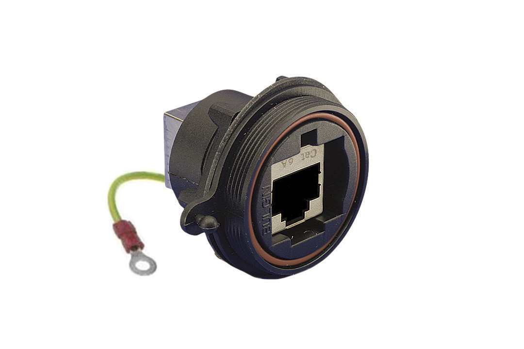 Bulgin PX0893 Series Female RJ45 Connector, Panel Mount, Cat6a Straight 1 Port