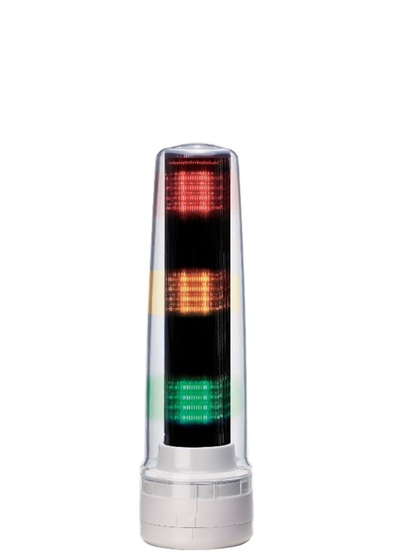 Patlite LS7 Series Clear Signal Tower, 3 Lights, 24 V dc, Direct Mount