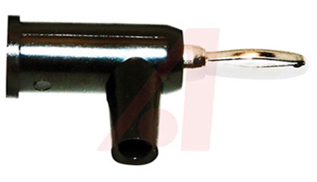 Mueller Electric Black Male Banana Plug, 4 mm Connector, 15A, 5000V, Nickel Plating
