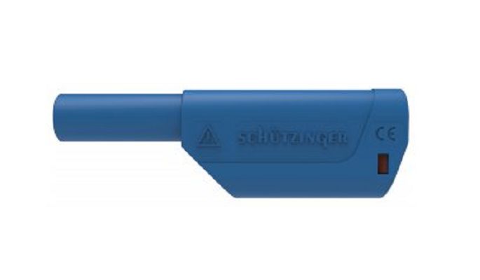 Schutzinger Green Male Banana Plug, Screw Termination, 32A, 1kV, Nickel Plating