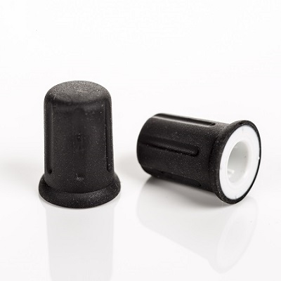 Sifam 12.5mm Black Potentiometer Knob for 6mm Shaft Splined, K70104
