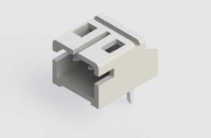 EDAC 140 Series Right Angle Through Hole PCB Header, 2 Contact(s), 2 mm Pitch, 1 Row, Shrouded