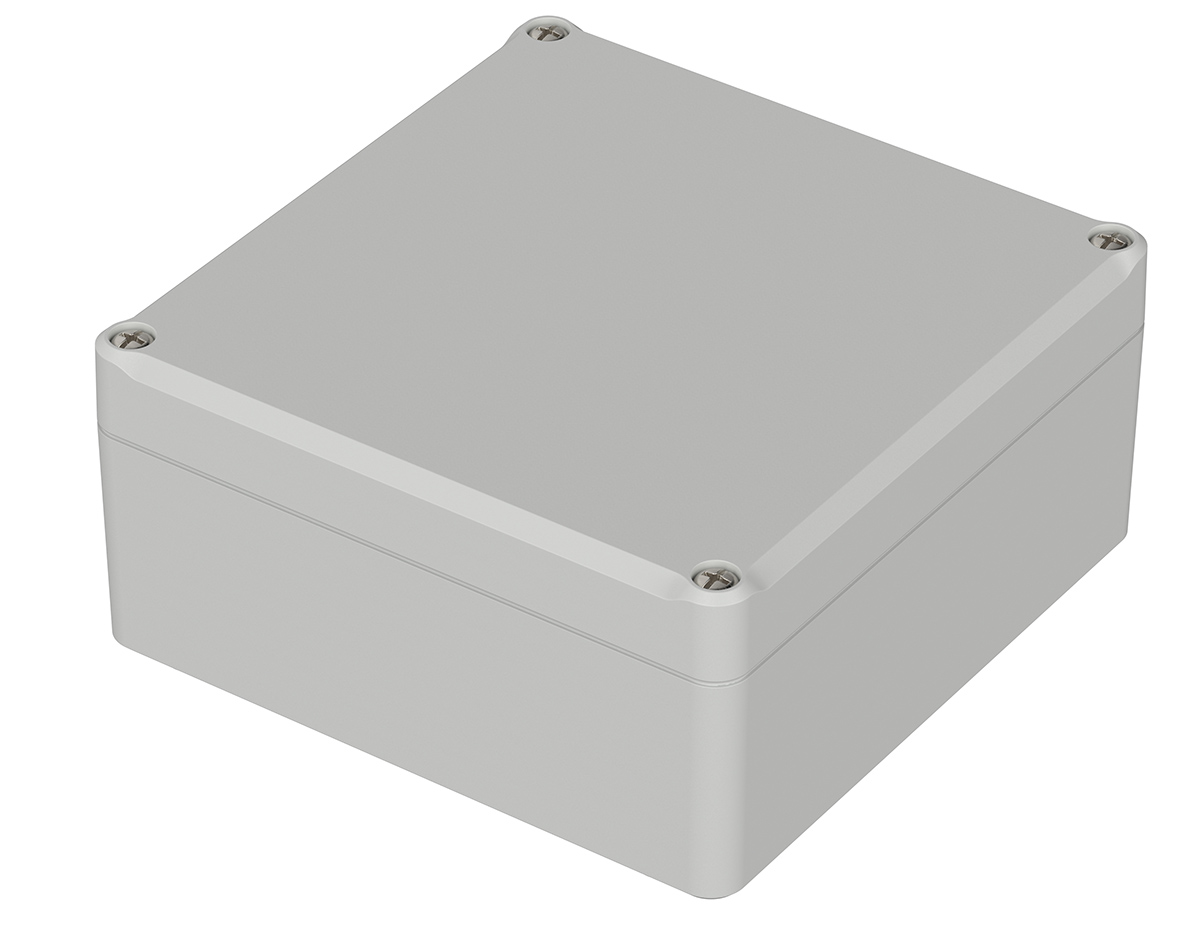 Bopla Euromas II Series Light Grey Polycarbonate Enclosure, IP65, Light Grey Lid, 122 x 120 x 57mm
