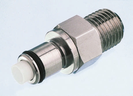 Colder Products Hose Connector, Straight Threaded Coupling, BSPT 1/8in, 17.3 bar