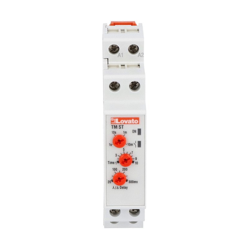 Lovato TM Series DIN Rail Mount Timer Relay, 24 → 240 V ac, 24 → 48V dc, 2-Contact, 0.1 s → 10min,