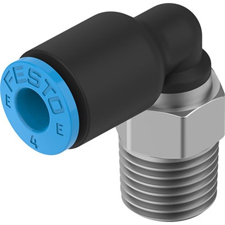 Festo NPQE-L Series Push-in Fitting, Push In 4 mm to Push In 4 mm, Threaded-to-Tube Connection Style,