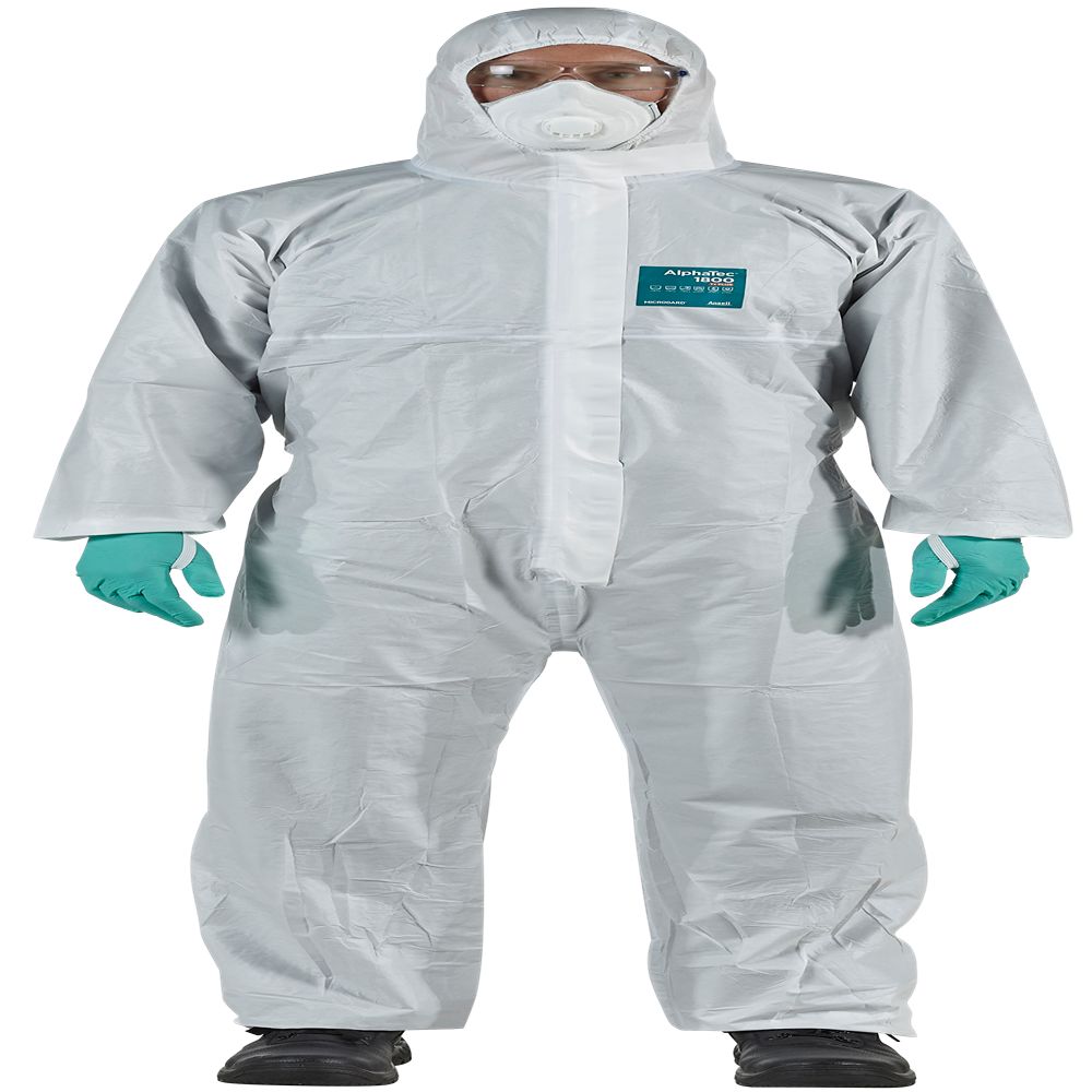 Ansell White Coverall, EN 1073-2, EN 1149-5, EN 14126, L