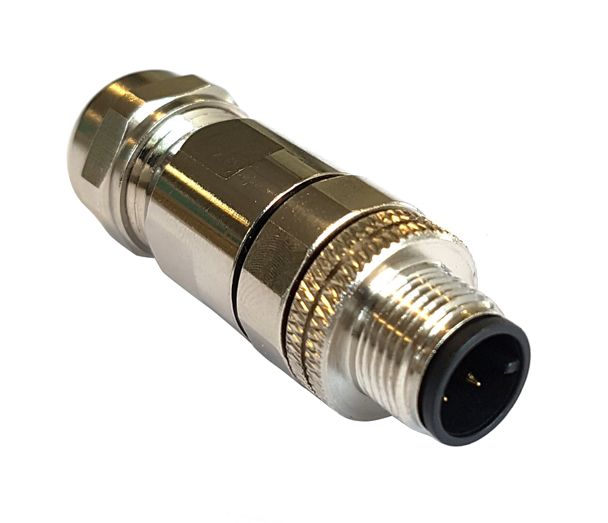 Bulgin Circular Connector, 8 Contacts, Panel, M12 Connector, Plug, Male, IP67, Buccaneer M12 Series