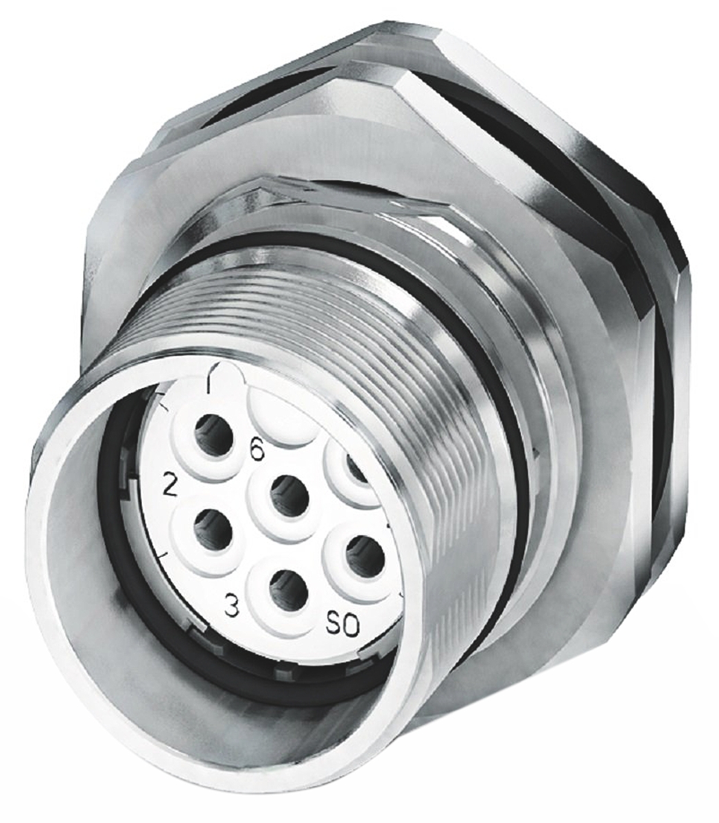 Phoenix Contact Circular Connector, 6 Contacts, Panel, M23 Connector, Plug, Female, IP67, CA Series